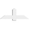 Ekena Millwork Eugene Architectural Grade PVC Gable Bracket, 48"W x 18"H x 6"D x 6"F, 9/12 Pitch GBP048X18X0606EUG00 - alternate 3